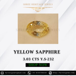 3.03 Carat Natural Yellow Sapphire