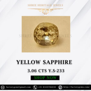 3.06 Carat Natural Yellow Sapphire