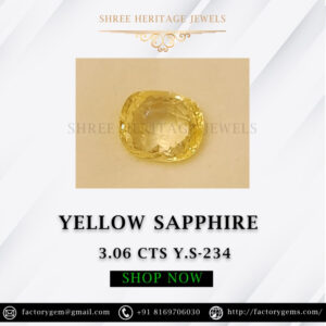 3.06 Carat Natural Yellow Sapphire