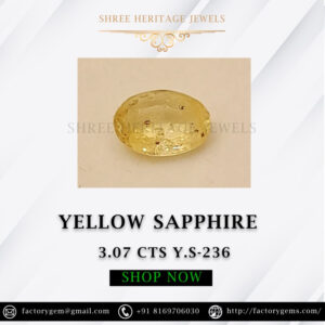 3.07 Carat Natural Yellow Sapphire