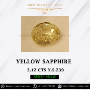 3.12 Carat Natural Yellow Sapphire