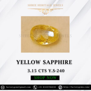 3.15 Carat Natural Yellow Sapphire