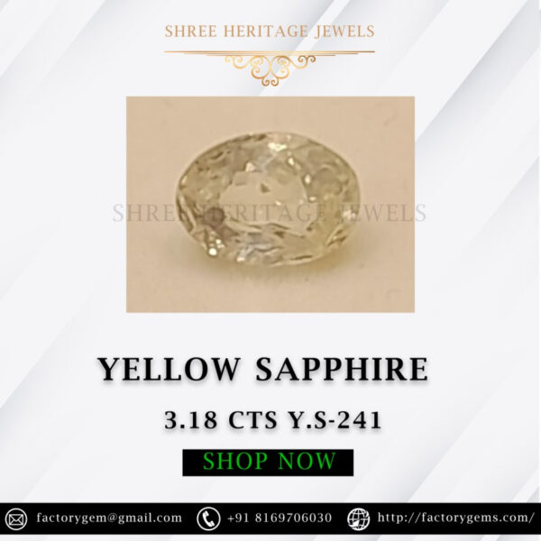 3.18 Carat Natural Yellow Sapphire