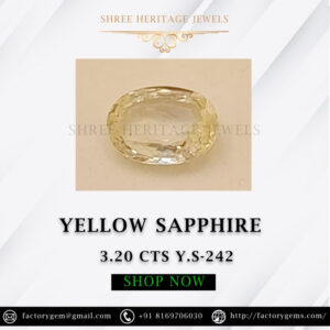 3.20 Carat Natural Yellow Sapphire