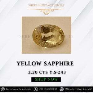 3.20 Carat Natural Yellow Sapphire