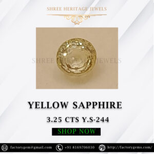 3.25 Carat Natural Yellow Sapphire