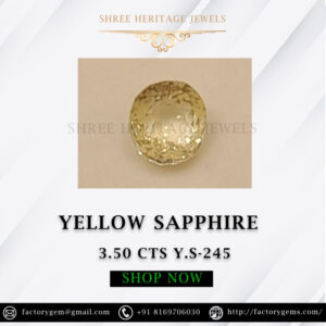 3.50 Carat Natural Yellow Sapphire