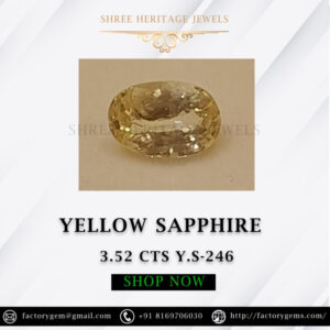 3.52 Carat Natural Yellow Sapphire