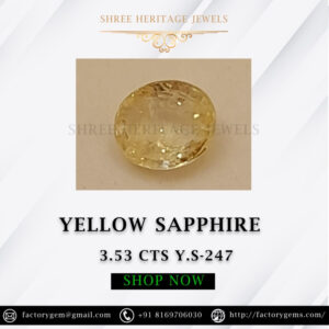 3.53 Carat Natural Yellow Sapphire