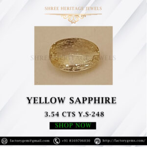 3.54 Carat Natural Yellow Sapphire