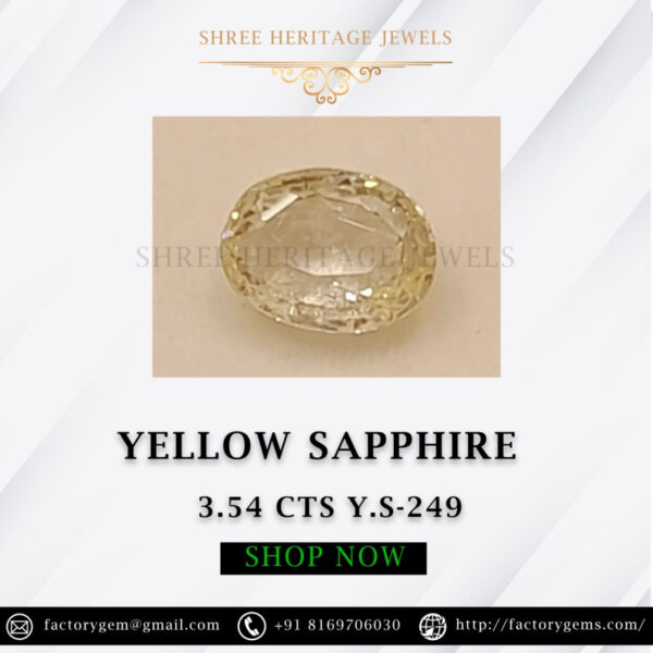 3.54 Carat Natural Yellow Sapphire