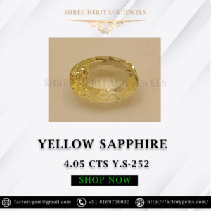 4.05 Carat Natural Yellow Sapphire