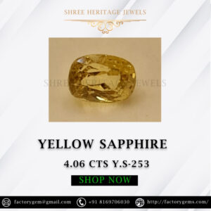 4.06 Carat Natural Yellow Sapphire