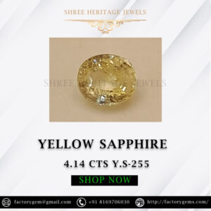 4.14 Carat Natural Yellow Sapphire
