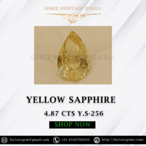 4.87 Carat Natural Yellow Sapphire