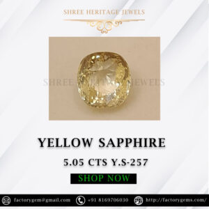 5.05 Carat Natural Yellow Sapphire