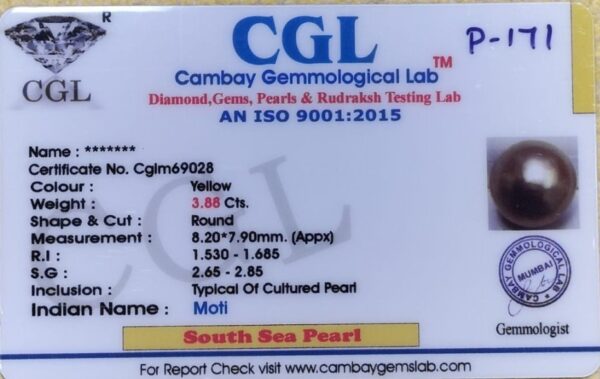 3.88 Carat Natural South Sea Pearl - Image 2