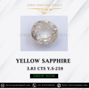 3.83 Carat Natural Yellow Sapphire Stone