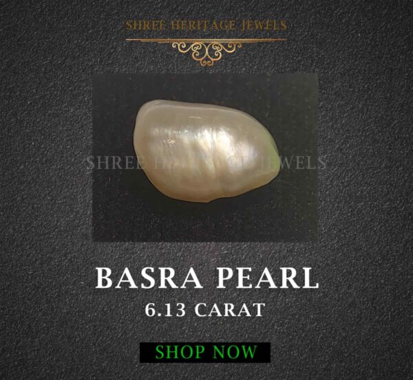 6.13 Carat Natural Basra Pearl Stone