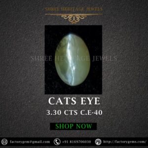 3.30 Carat Natural Chrysoberyl Cats Eye Stone