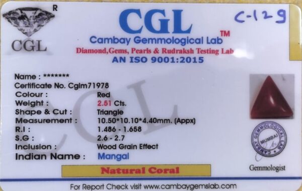 2.51 Carat Natural Italian Coral - Image 2