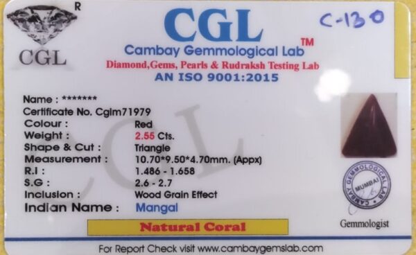 2.55 Carat Natural Italian Coral - Image 2