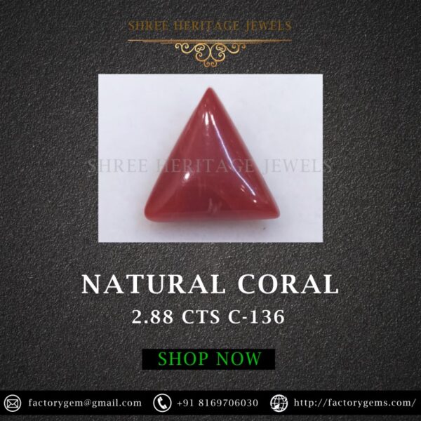 2.88 Carat Natural Italian Coral