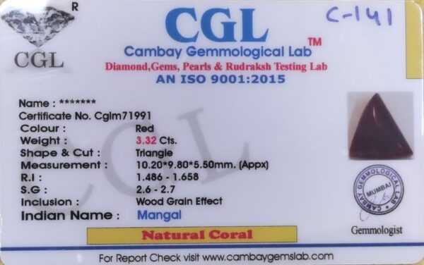 3.32 Carat Natural Italian Coral - Image 2