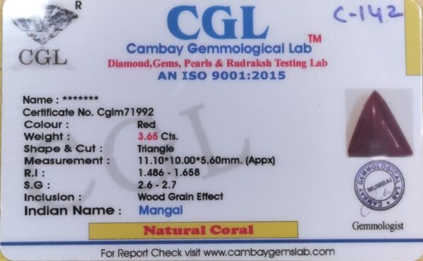 3.65 Carat Natural Italian Coral - Image 2