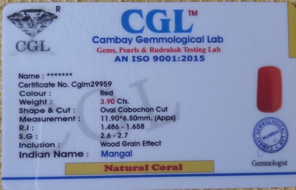 3.90 Carat Natural Italian Coral - Image 2