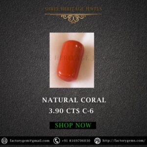 3.90 Carat Natural Italian Coral