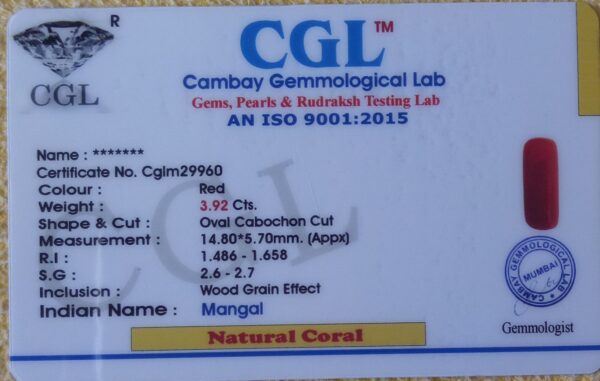 3.92 Carat Natural Italian Coral - Image 2
