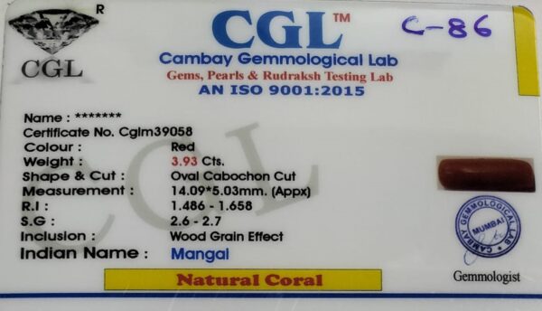 3.93 Carat Natural Italian Coral - Image 2