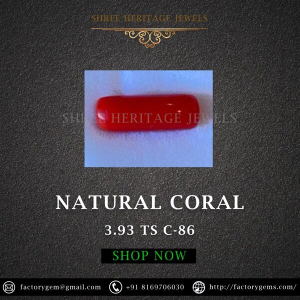 3.93 Carat Natural Italian Coral