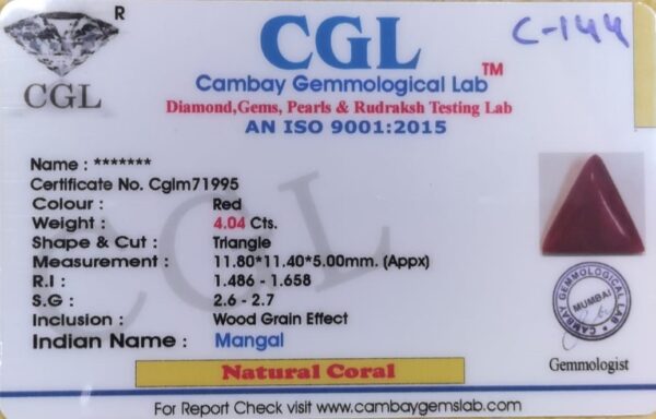 4.04 Carat Natural Italian Coral - Image 2