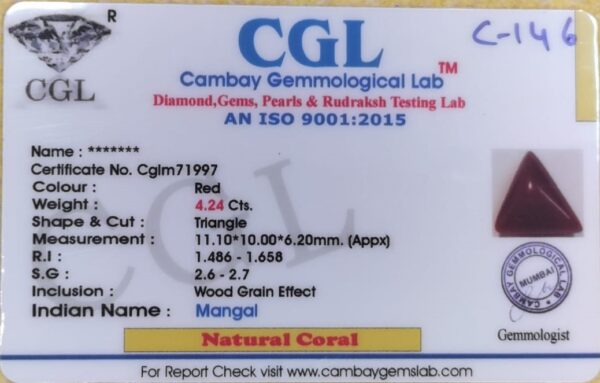 4.24 Carat Natural Italian Coral - Image 2
