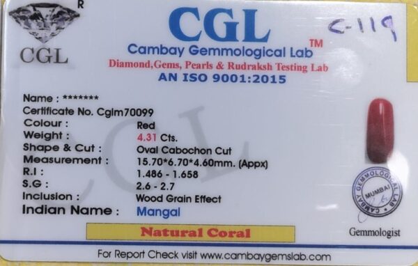4.31 Carat Natural Italian Coral - Image 2