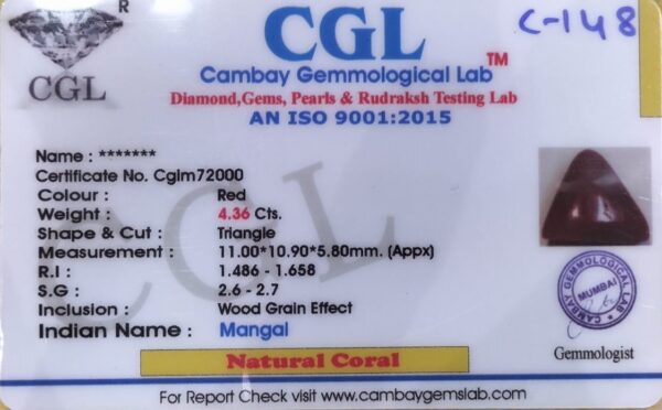 4.36 Carat Natural Italian Coral - Image 2