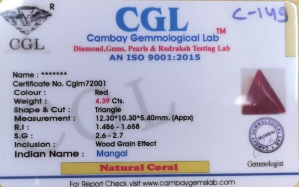 4.39 Carat Natural Italian Coral - Image 2